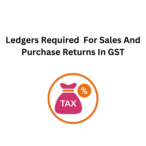 29.Ledgers Required  For Sales And Purchase Returns In GST